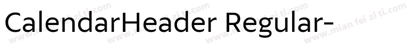 CalendarHeader Regular字体转换